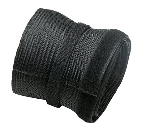 BRATECK πλέγμα καλωδίων τύπου Flex Wrap VS-85, 100x8.5cm, μαύρο - Image 3