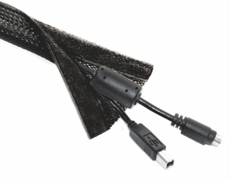 BRATECK πλέγμα καλωδίων τύπου Flex Wrap VS-85, 100x8.5cm, μαύρο - Image 4