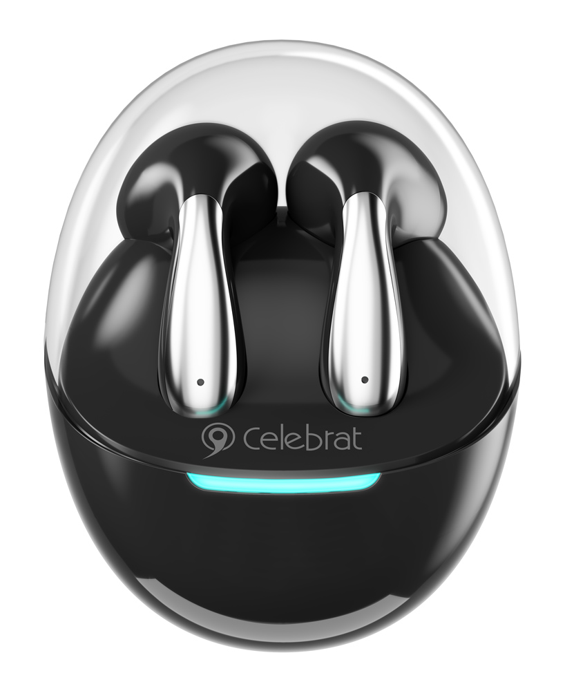 CELEBRAT earphones με θήκη φόρτισης W51, True Wireless, Φ13mm, μαύρα - Image 4