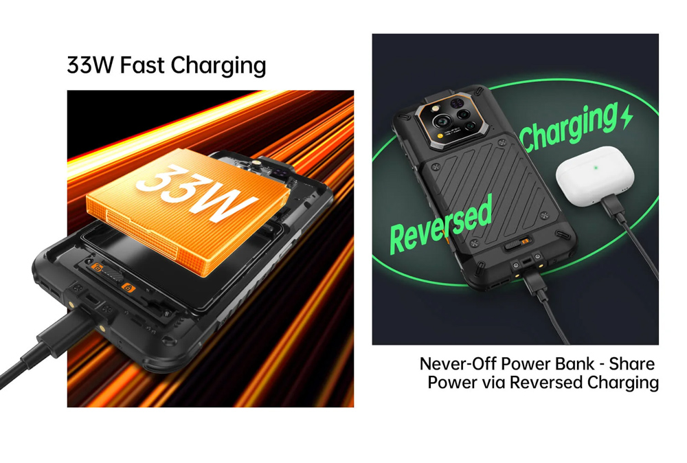 RUGONE smartphone Xever 7, 6.67", 12/512GB, 5G, 5550mAh, IP68/IP69K/MIL-STD-810H, μαύρο - Image 3