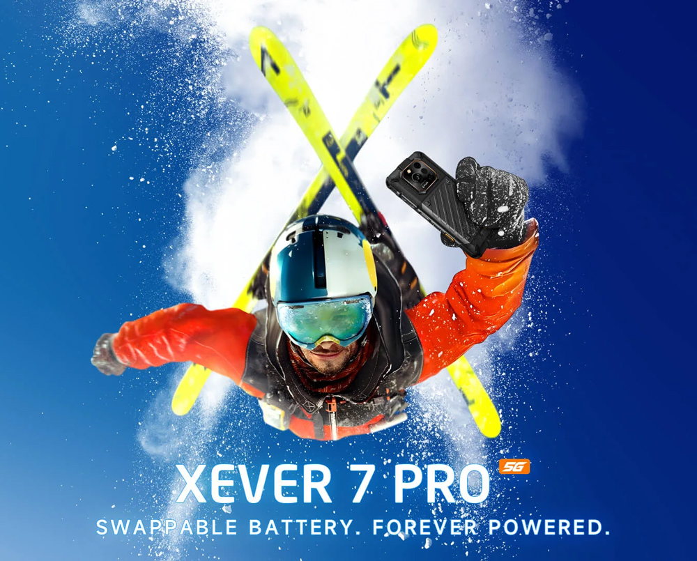 RUGONE smartphone Xever 7 Pro με θερμική εικόνα, 6.67", 12/512GB, 5G, 5550mAh, IP68/IP69K/MIL-STD-810H, μαύρο - Image 2