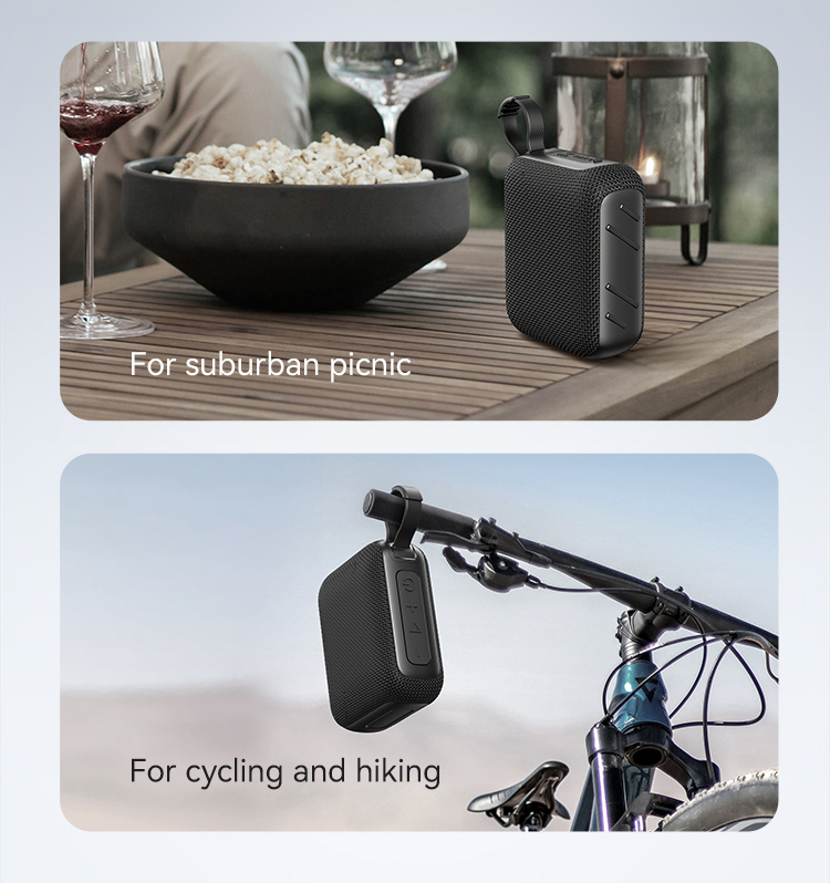 USAMS φορητό ηχείο YX015, 5W, Bluetooth, 1200mAh, μαύρο - Image 4