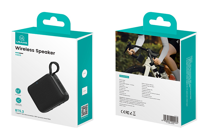 USAMS φορητό ηχείο YX015, 5W, Bluetooth, 1200mAh, μαύρο - Image 9