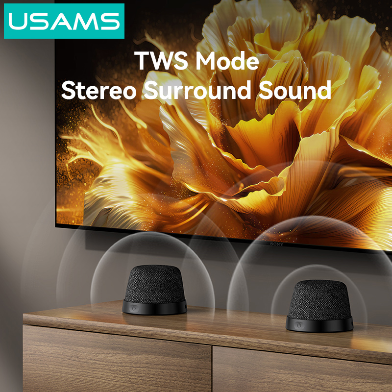 USAMS μίνι φορητό ηχείο YX016, μαγνητικό, 3W, Bluetooth, 700mAh, μαύρο - Image 5