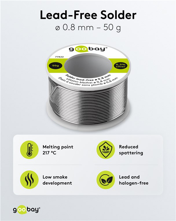 GOOBAY σύρμα συγκόλλησης 77422, Φ0.8mm, lead free, 50g - Image 3
