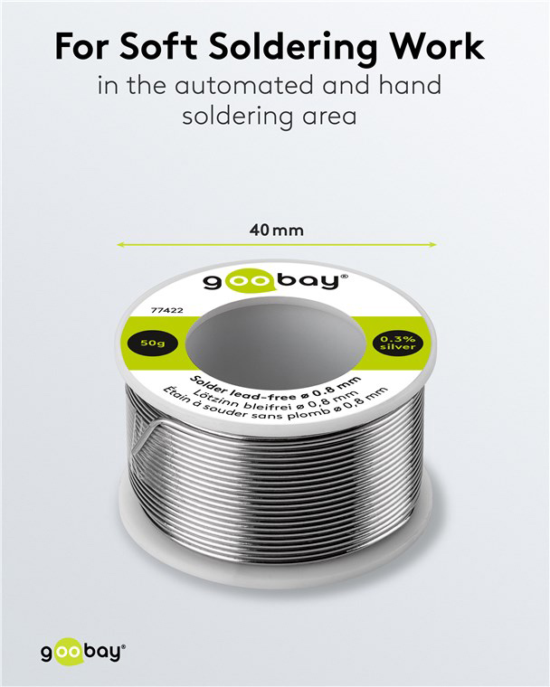 GOOBAY σύρμα συγκόλλησης 77422, Φ0.8mm, lead free, 50g - Image 5