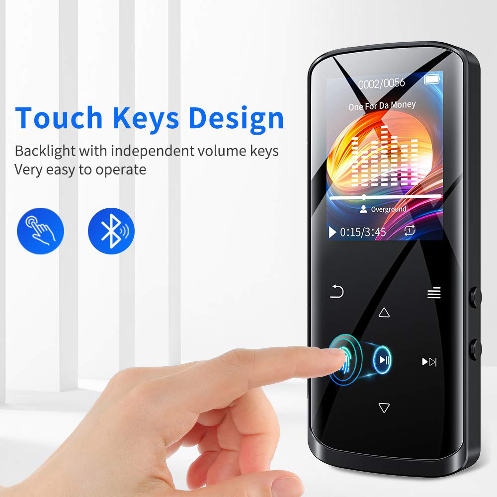 RUIZU MP3 player D50 με οθόνη 1.8", 16GB, Bluetooth, ελληνικό μενού, μαύρο - Image 3