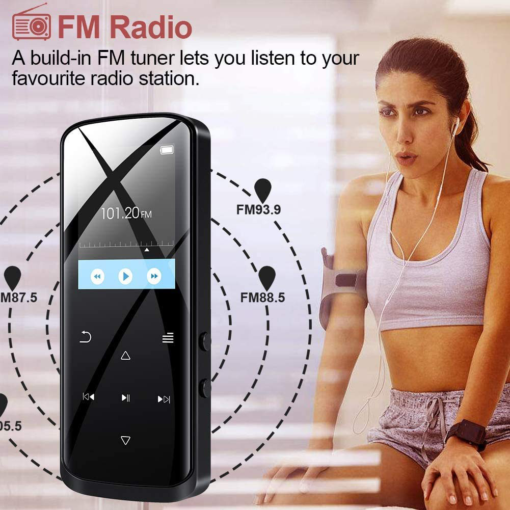 RUIZU MP3 player D50 με οθόνη 1.8", 16GB, Bluetooth, ελληνικό μενού, μαύρο - Image 5