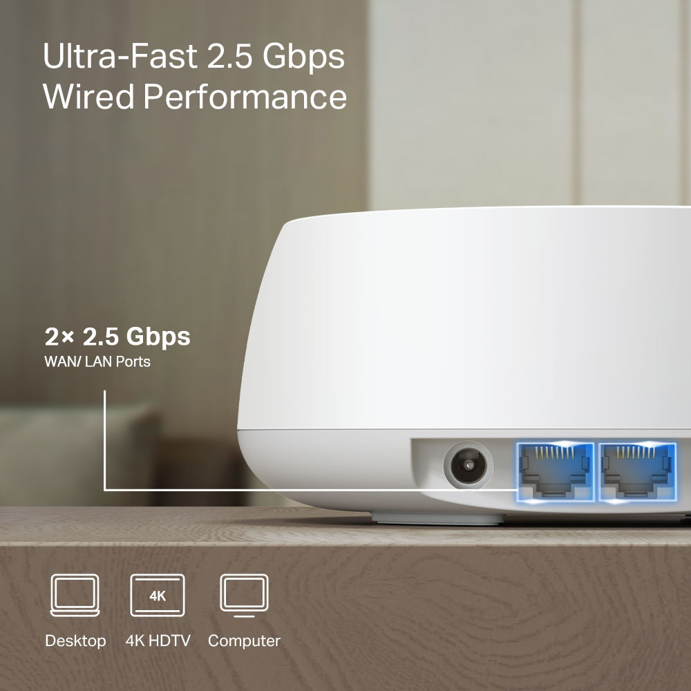 TP-LINK Home Mesh WiFi 7 System Deco BE25, 3600Mbps ΒΕ3600, V1.0, 2τμχ - Image 5