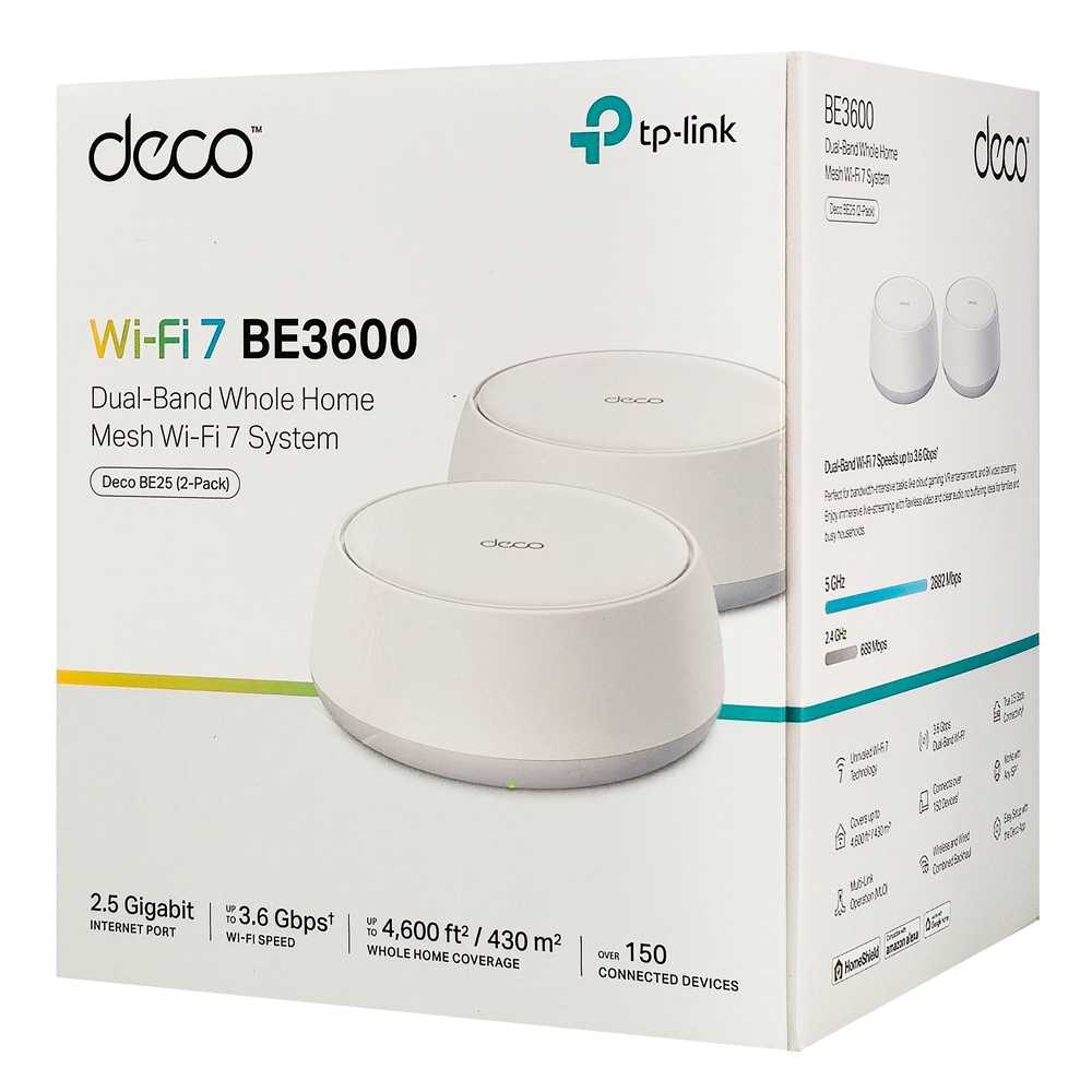 TP-LINK Home Mesh WiFi 7 System Deco BE25, 3600Mbps ΒΕ3600, V1.0, 2τμχ - Image 8
