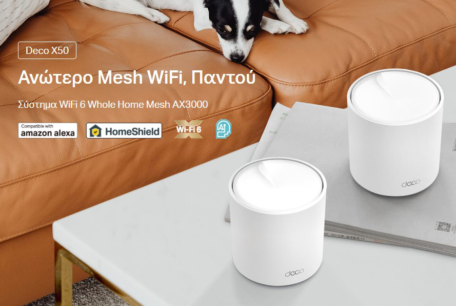 TP-LINK Home Mesh WiFi 6 System Deco X50, 3000Mbps AX3000, V1.0, 3τμχ - Image 2