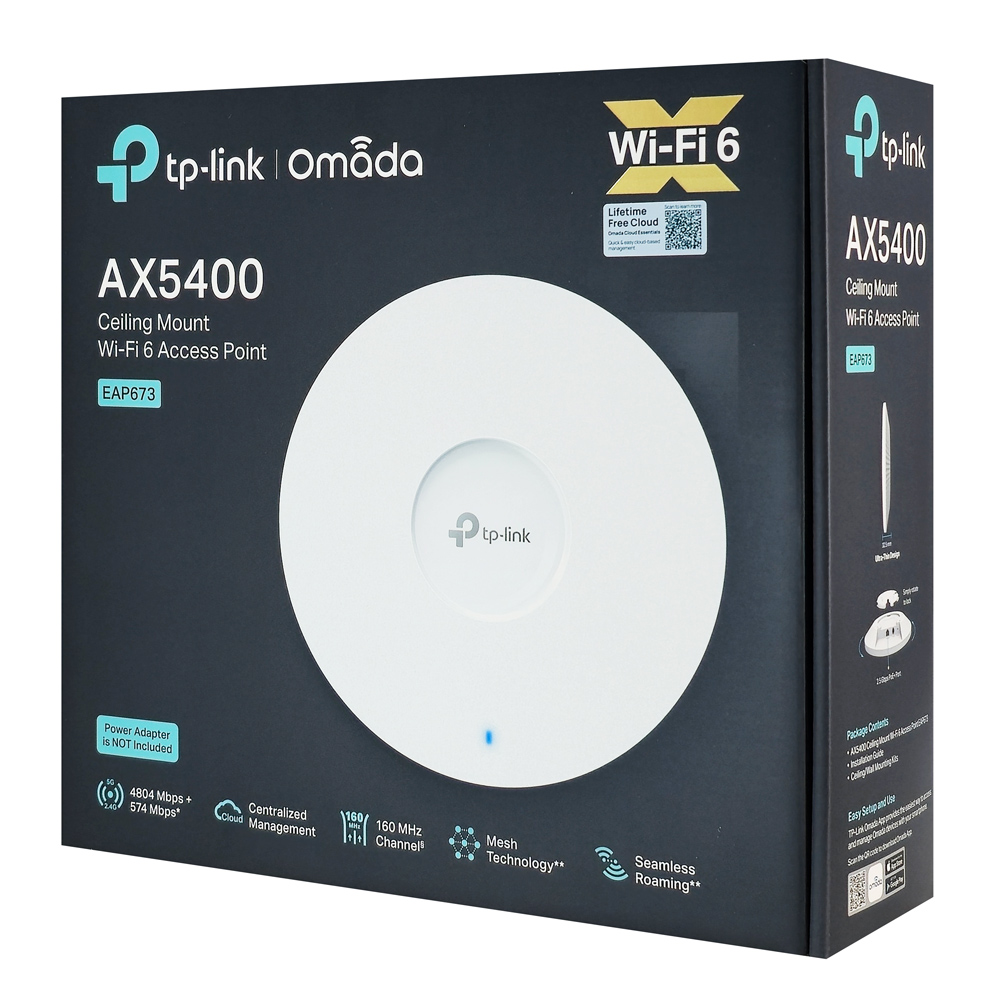 TP-LINK access point EAP673, οροφής, WiFi 6, 5400Mbps AX5400, Mesh, V1.0 - Image 4