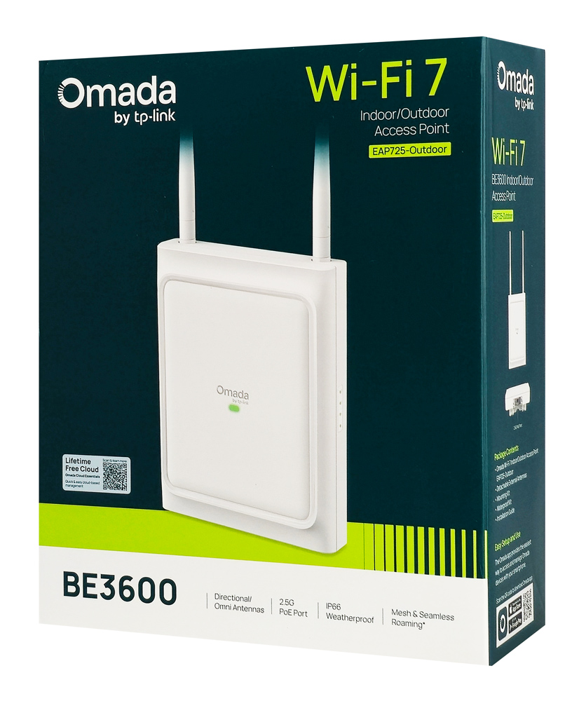 TP-LINK access point EAP725-Outdoor, WiFi 7, 3600Mbps BE3600, Mesh, V1.0 - Image 6
