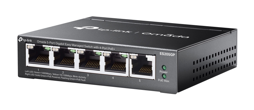 TP-LINK easy managed switch ES205GP, 5x Gigabit θύρες, PoE+, V1.0 - Image 4