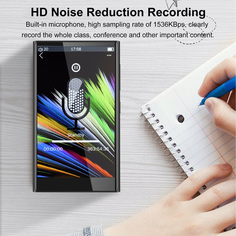 RUIZU MP3 player H10 με οθόνη αφής 3.8", 16GB, Bluetooth, μαύρο - Image 3