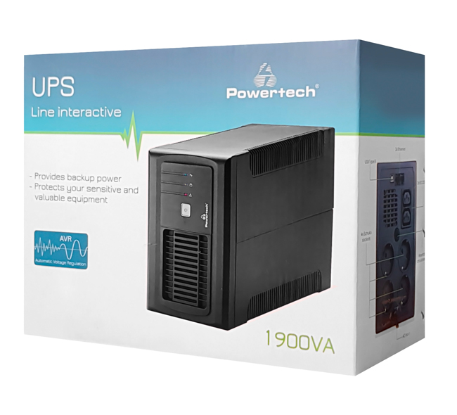 POWERTECH UPS Line Interactive PT-1900LIU, 1900VA, 1140W - Image 3