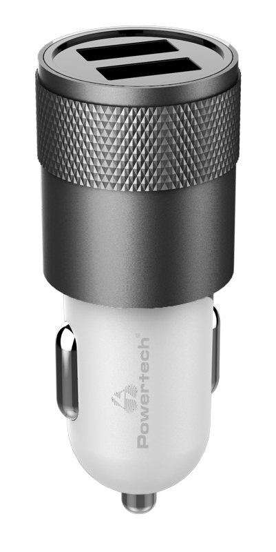 POWERTECH φορτιστής αυτοκινήτου PT-798, 2x USB, 2.1A, γκρι - Image 4