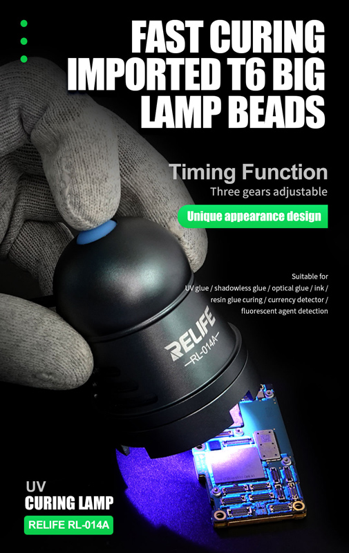 RELIFE UV λάμπα RL-014A για στέγνωμα κόλλας UV, USB, 10W - Image 2