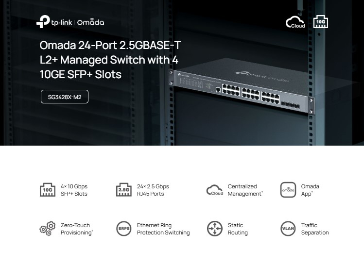 TP-LINK L2+ managed switch SG3428X-M2, 24x 2.5Gbps θύρες, V1.20 - Image 2