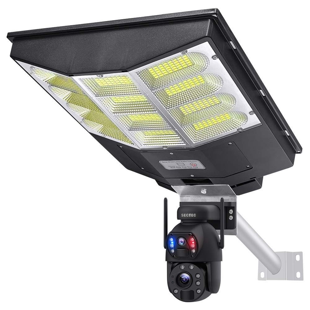 SECTEC smart ηλιακή κάμερα ST-LC598-EU με προβολέα, dual lens, 3MP, 4G, SD, PTZ, IP66