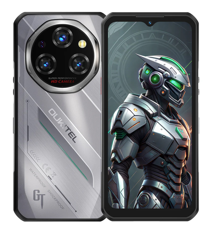 OUKITEL smartphone WP62, 6.6", 12/512GB, 5G, 11000mAh, IP68/IP69K/MIL-STD-810H, ασημί