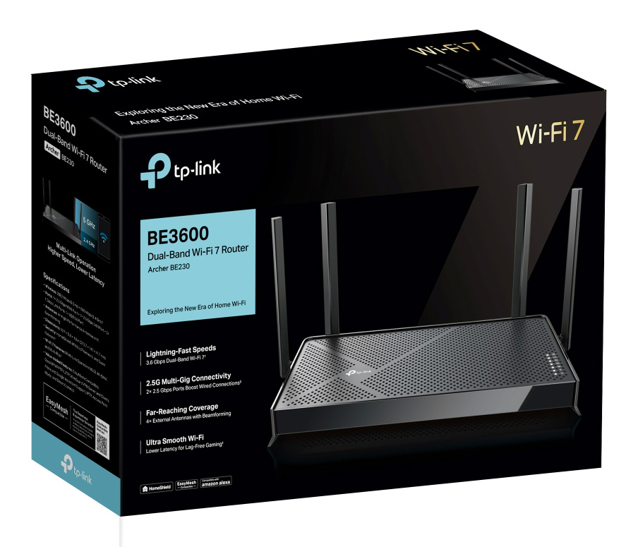 TP-LINK router Archer BE230, WiFi 7, 3600Mbps BE3600, Dual Band, V2.0 - Image 9