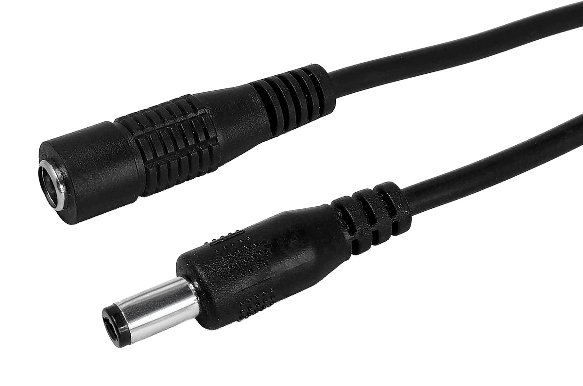 POWERTECH καλώδιο προέκτασης τροφοδοσίας CAB-H196, 5.5x2.1mm, 1.5m, μαύρο