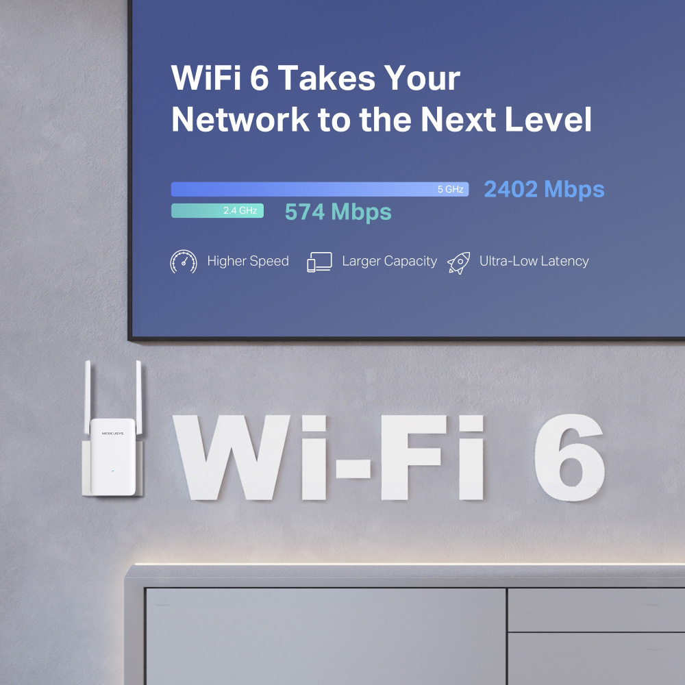 MERCUSYS range extender ME80X, WiFi 6, 3000Mbps AX3000, V1.0 - Image 4