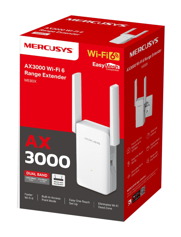 MERCUSYS range extender ME80X, WiFi 6, 3000Mbps AX3000, V1.0 - Image 10