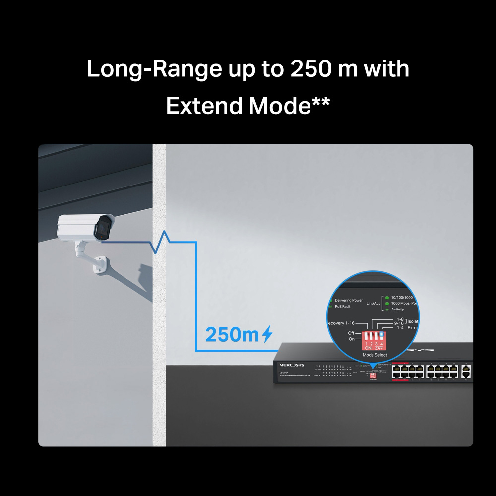 MERCUSYS rackmount switch MS120GP, 20x Gigabit θύρες, PoE+, V1.0 - Image 6