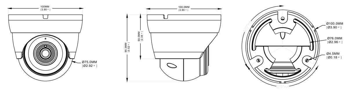 POWERTECH υβριδική κάμερα CCTV PT-1587 με μικρόφωνο & υπέρυθρα, 5MP, 2.8mm, IP66 - Image 3