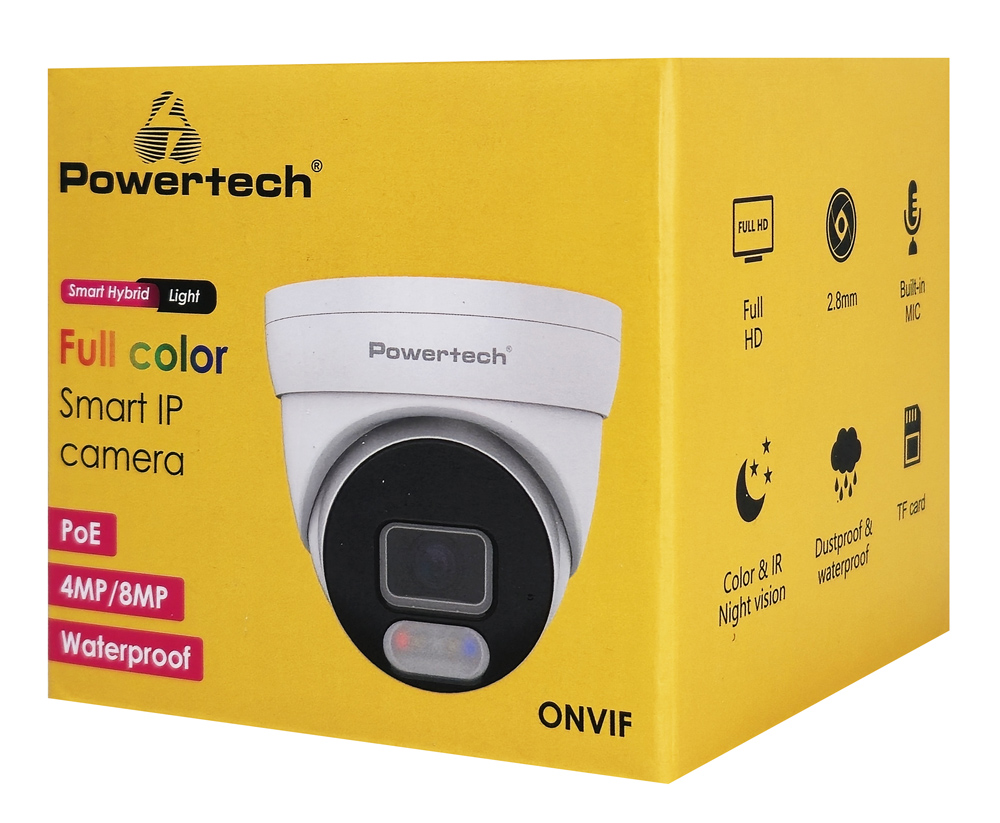 POWERTECH IP κάμερα PT-1593 με μικρόφωνο & Full Color λειτουργία, 8MP, 2.8mm, PoE, IP67 - Image 4