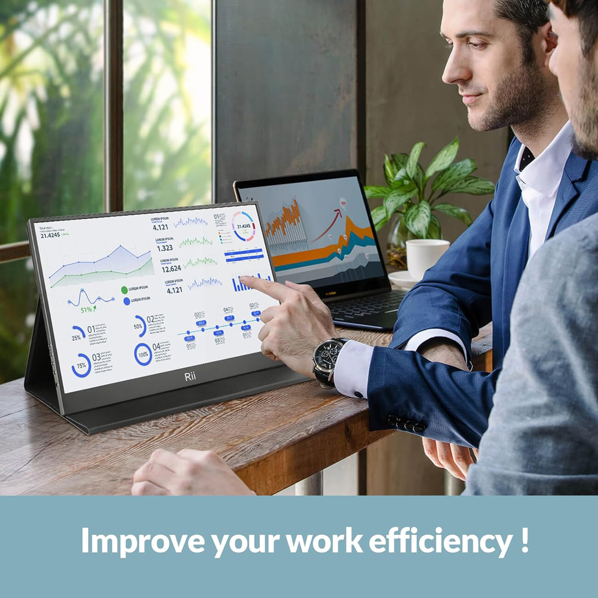 RIITEK φορητή οθόνη RS100, IPS, 15.6" 1920x1080, HDR, mini HDMI/USB-C, με ηχεία - Image 5