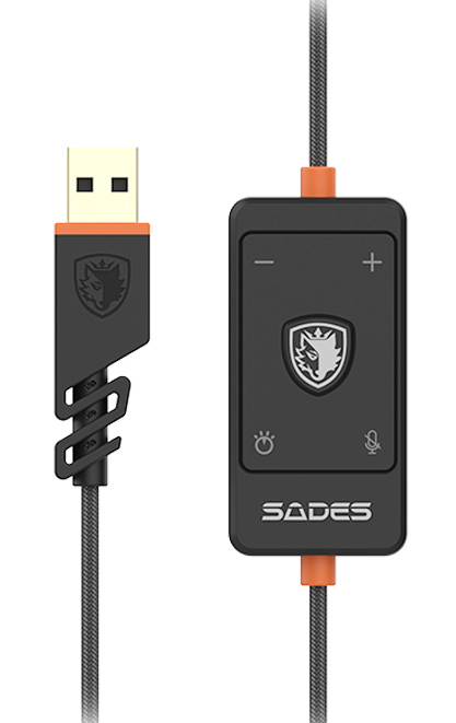 SADES gaming headset Spectre, USB σύνδεση, 50mm, V7.1 surround, multi-platform, μαύρο - Image 3