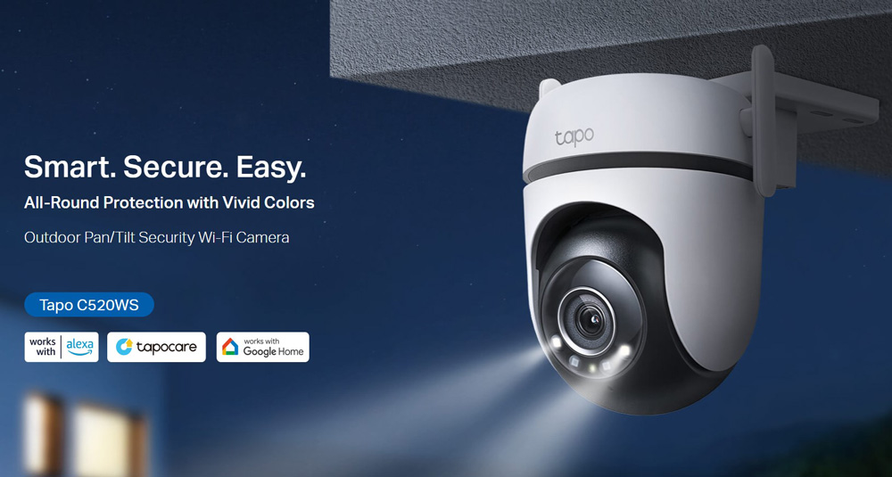TP-LINK smart κάμερα Tapo C520WS, 2K, WiFi, PTZ, IP66, V2.0 - Image 2